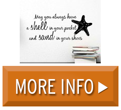 Convenient Wall Decal May you always have a shell in your pocket and sand in your shoes starfish ocean inspired cute Wall Vinyl Art Quote inspirational Saying Sticker Stencil
